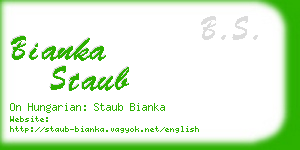 bianka staub business card